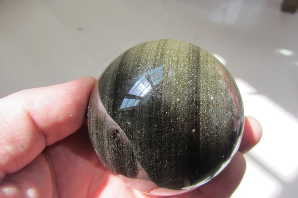 65 мм натуральный обсидиановый полированный Сферический шар отличительное