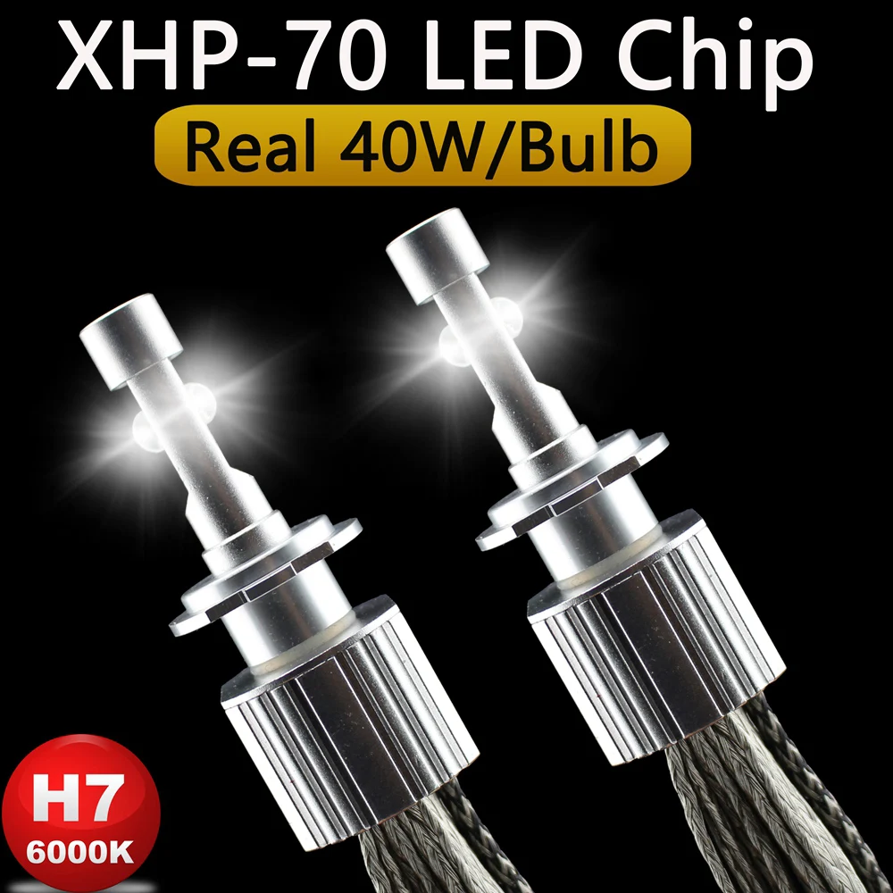 P70 XHP70 H7 лампы для передних фар XHP 70 чип Белый 6600LM Автомобильные фары H4 H11 HB3 9005 HB4 9006