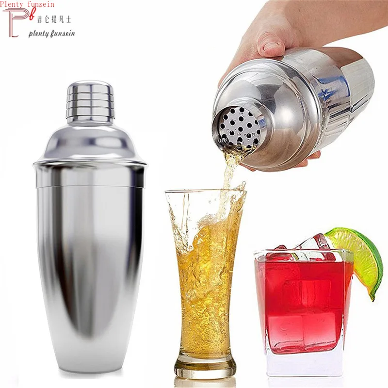 

Stainless Steel Cocktail Shaker Cup Professional Premium Barware Set Mixer Wine Martini Boston Bartender Drink Party Bar Tools