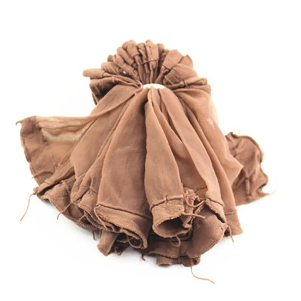 Brown DSstyles 10 пар Женские мягкие Модные прозрачные короткие шелковые - Цвет: Brown