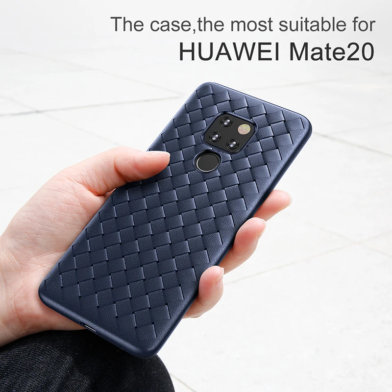 BASEUS Стильный трикотажный ткачество ТПУ чехол для huawei mate 20/huawei 20 Pro задние Чехлы