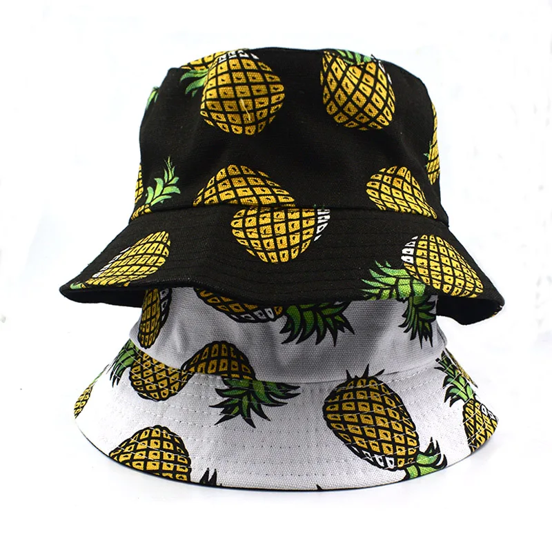 Унисекс весна осень ананас ведро шляпа хлопок Рыбак Кепка модные летние шляпы