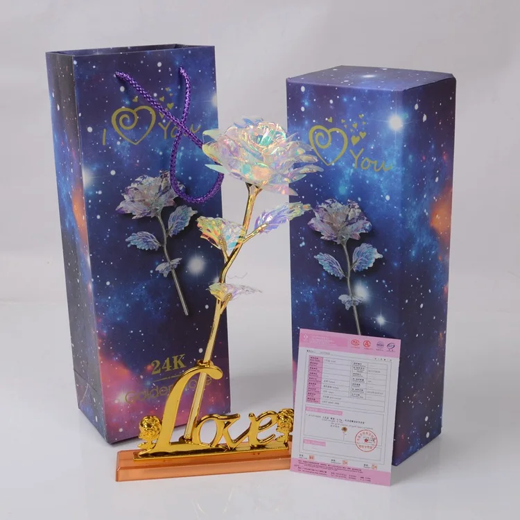 base no light set Дропшиппинг, креативный подарок на день Святого Валентина, 24 K, покрытая фольгой, розовая роза, длится навсегда, любовь, Свадебный декор, освещение для влюбленных, Роза - Цвет: base no light set