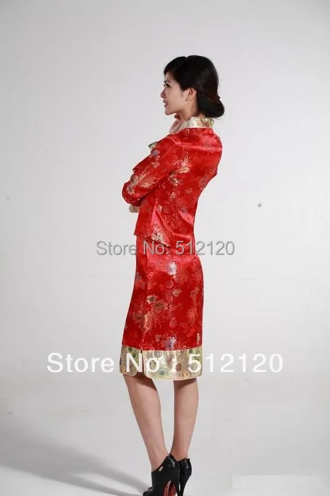 Шанхай история Новое поступление китайский новогодний костюм красные вечерние