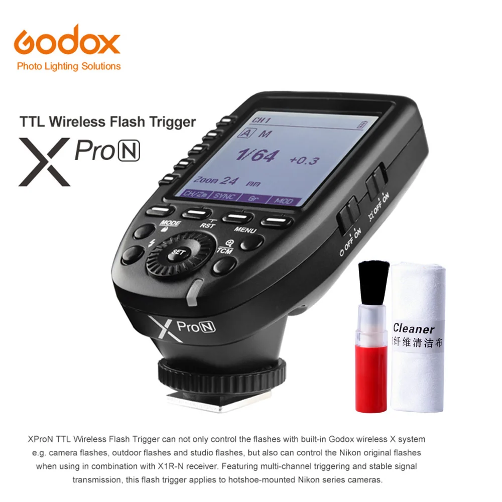 Xpro-N Godox 2,4G HSS ttl Xpro-C/F/N/O/P/S камера Вспышка Speedlite передатчик триггер для Canon Nikon Fuji sony Pentax Olympus Lumix - Цвет: Xpro-N