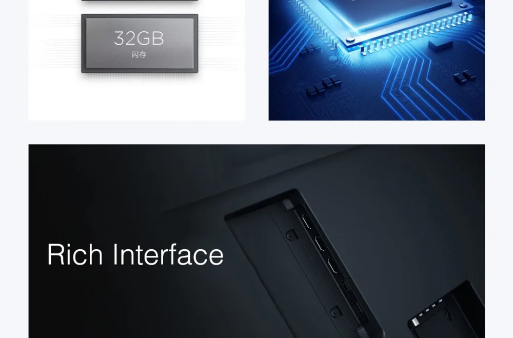 Xiaomi tv 4 75 дюймов английский интерфейс 4K Ultra-thin11.4mm корпус интеллектуальный пульт дистанционного управления 4K HDR 2 ГБ+ 32 ГБ Dolby sound