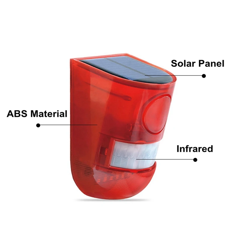 Светодиодная лампа на солнечной батарее светильник с сигнализацией IP65