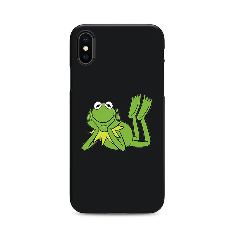Черный чехол для телефона kermit с изображением лягушки для iPhone X, XR, XS, MAX, 6, 7, 8 plus, 5, 5S, 6s, se, для Apple 10, лучший дизайн, корпус
