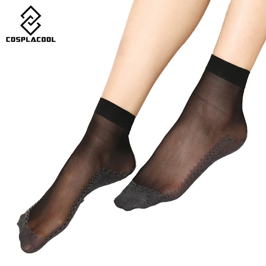 COSPLACOOL/2017 г. Новые забавные Женские носочки тонкие бархатные носки сандалии на