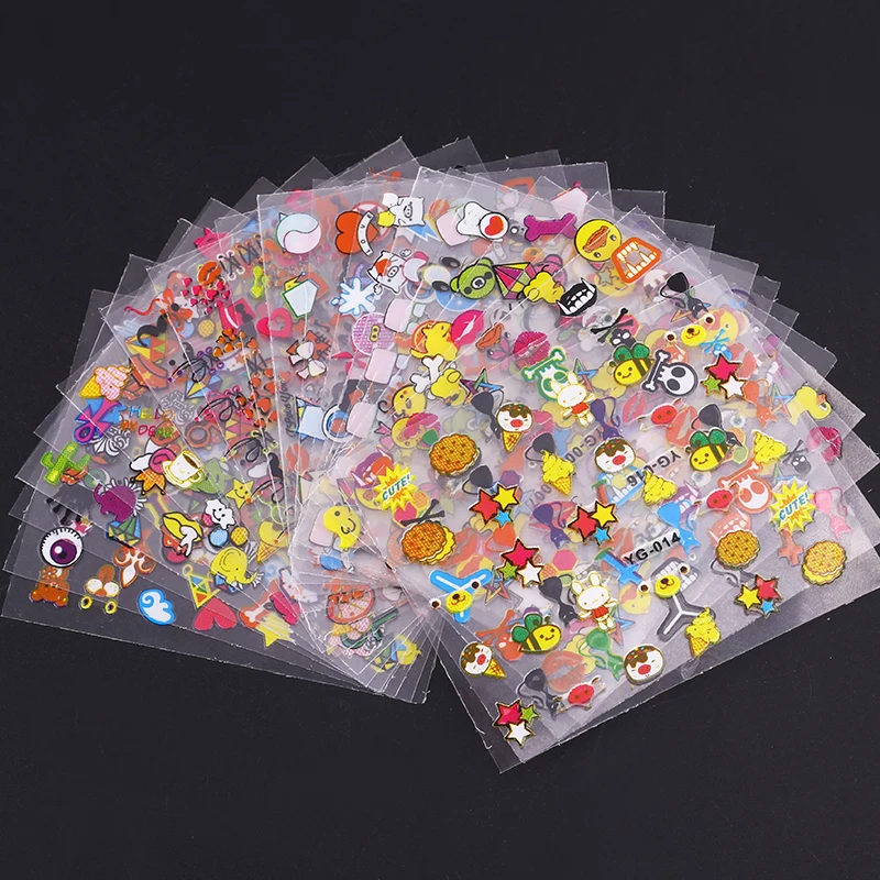 24 дизайна 3D цветные наклейки для ногтей с изображением поросенка крестиком