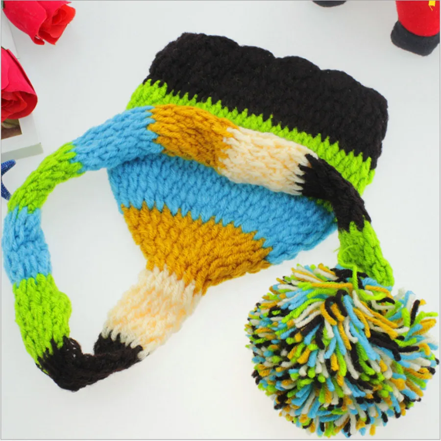 Вязаные крючком детские шапки с длинным хвостом вязаный костюм Добби детская