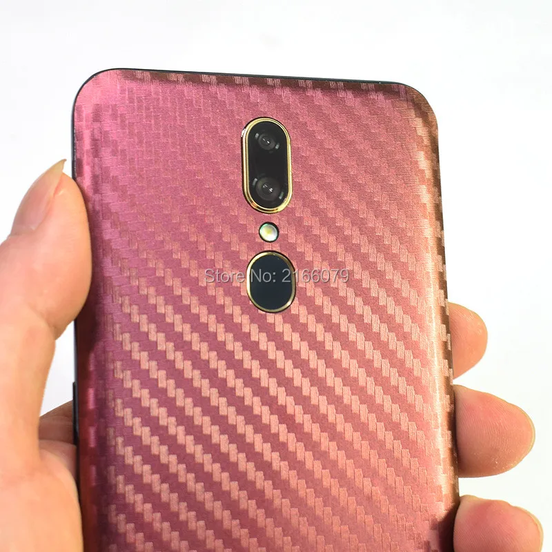 Для OPPO A9 A9X A7 A7X A5 A3 3D градиентная задняя крышка из углеродного волокна наклейка