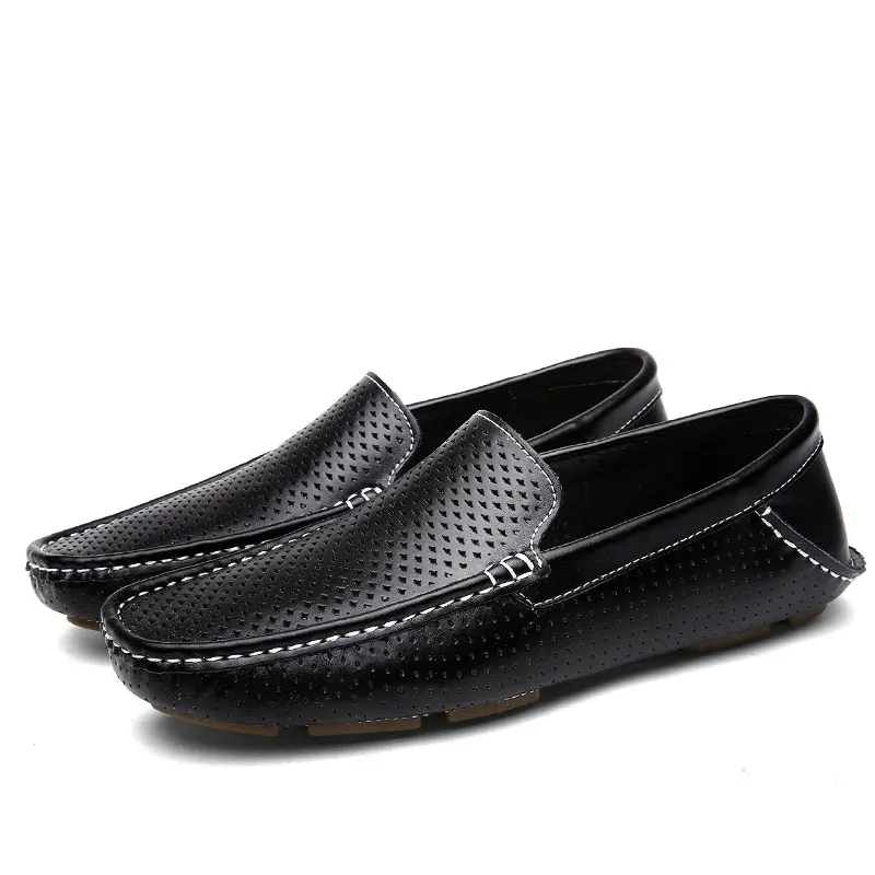 Пояса из натуральной кожи мужские лоферы Лето 2017 г. дышащие кожаные туфли Для