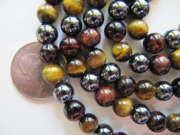 2017 модные настоящие металлические круглые блестящие бусины оптом 8 мм тигровый