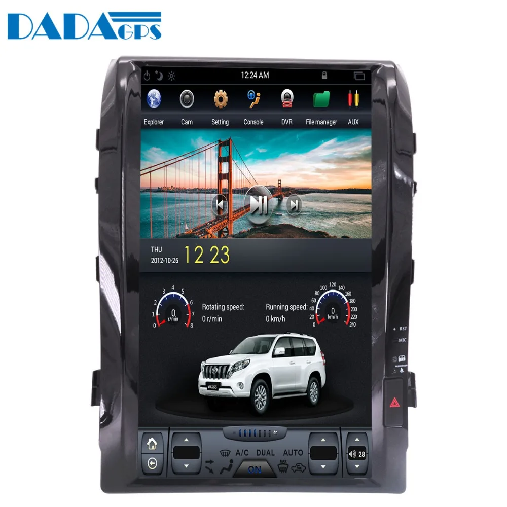 1" Tesla стиль Android 7,1 огромный экран без автомобиля dvd-плеер стерео радио для TOYOTA LAND CRUISER LC200 2008- gps навигация