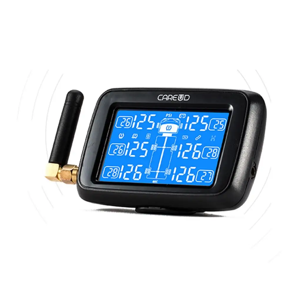 CAREUD автомобили Грузовики TPMS автомобиля беспроводная система контроля давления в шинах+ 6 колеса внешний датчик ЖК-аккумулятор сменный