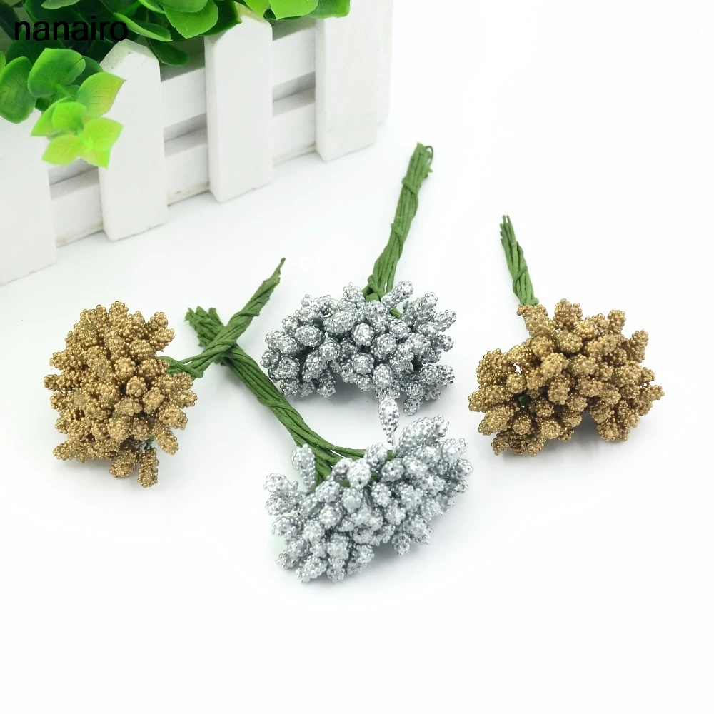 12 шт. искусственные цветы сделай сам|mini stamens|fake flowersartificial bouquet |