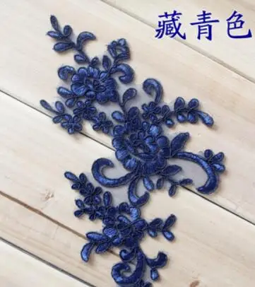 dark blue Свадебное платье и женские сумки украшения цветок аппликация ткани для одежды DIY аксессуары ручной работы ремесла TJ813 1 шт - Цвет: dark blue