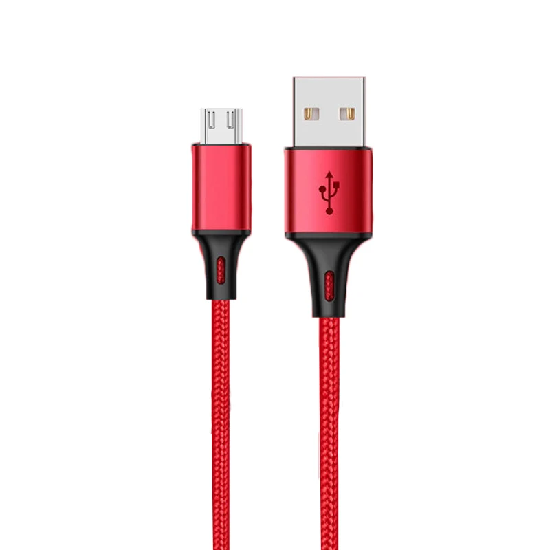 Oppselve Micro USB кабель 2.4A телефон Быстрая зарядка кабель для Xiaomi Redmi Note5 Micro USB зарядное устройство кабель для передачи данных для samsung USB шнур - Цвет: Red