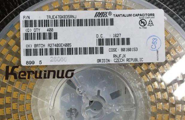 RC1206JR-070RL TAJE476K035RNJ 47 мкФ 35V 7343H 1N4746 1N4746A диод MBRA160T3 IAM-92516-BLK Настоящее фото новое и