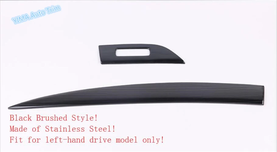 Lapetus Dashboard Left + Right Instrument Decoration Strip Cover Trim 2 Pcs For Nissan Teana / Altima 2014 - 2018 Black Brushed |