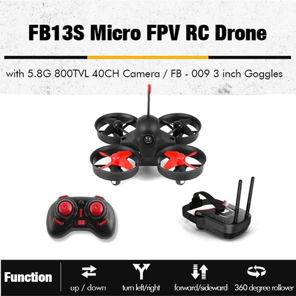 Новый микро FPV RC гоночный Квадрокоптер Дроны с 5 8G 800TVL 40CH камерой 3 дюймовым FB 009