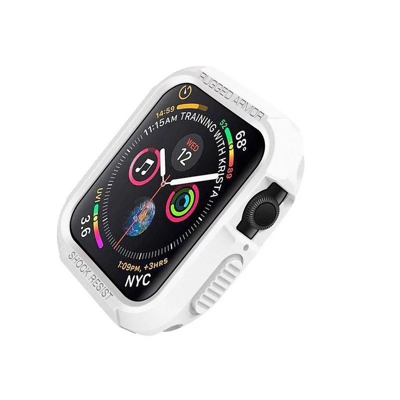 Тонкий ТПУ чехол для часов Apple Watch 4/2/1 40 мм 44 ремешок мягкий прозрачный Защита