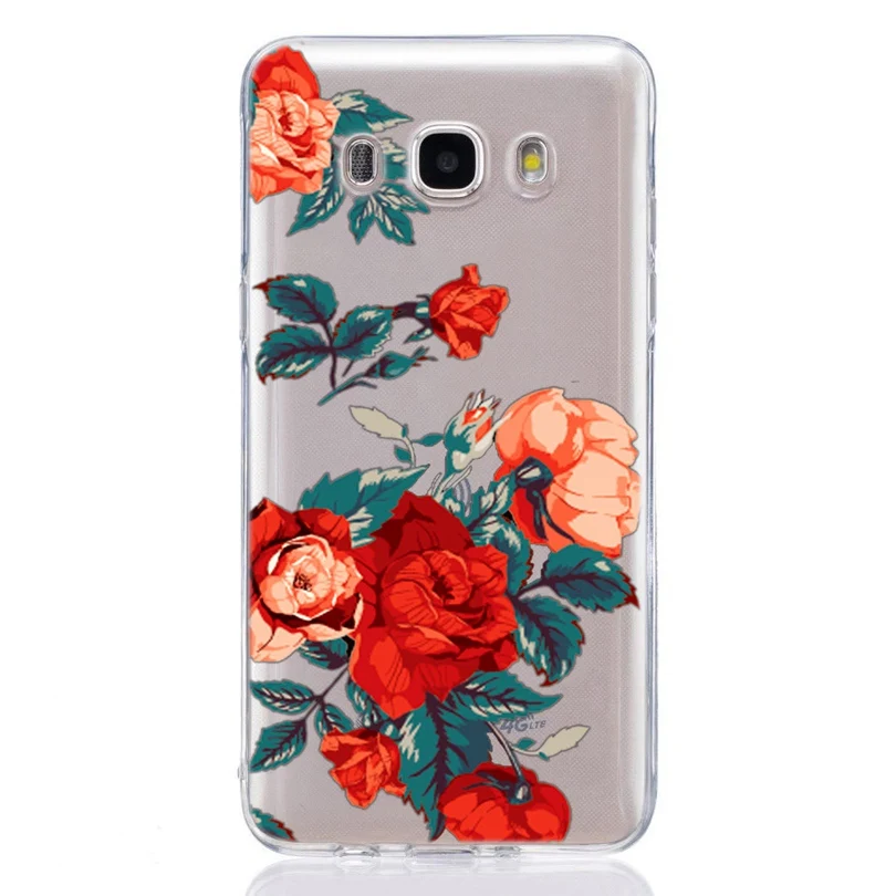 For Samsung Galaxy A3 A5 2016 2017 prime J1 J2 J3 J5 J7 TPU Colorful Soft Rose Flower Painted Desig Cover Case Fundas C332 |
