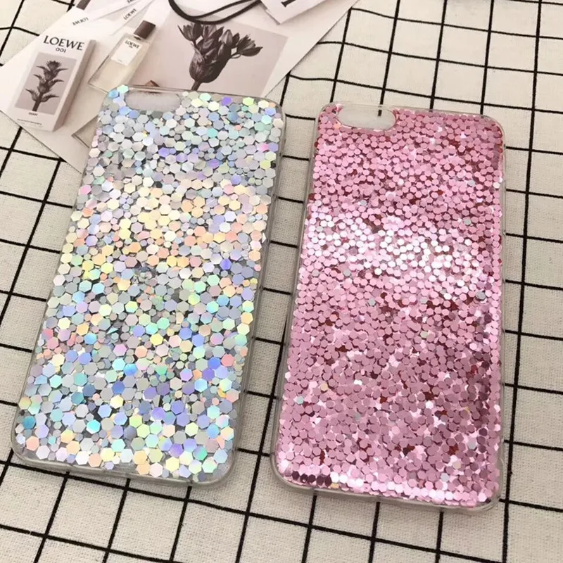 Для iphone 6 6S 8 Plus X XR XS MAX 7 чехол с кристаллом для телефона блестками Мягкий
