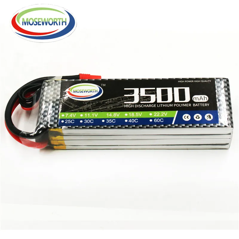 

MOSEWORTH 4S 14.8V 3500mAh 40C RC LiPo Battery For RC Airplane Drone Car Tank Boat Batteries RC Toys LiPo 4S 3.5Ah Free Shipping