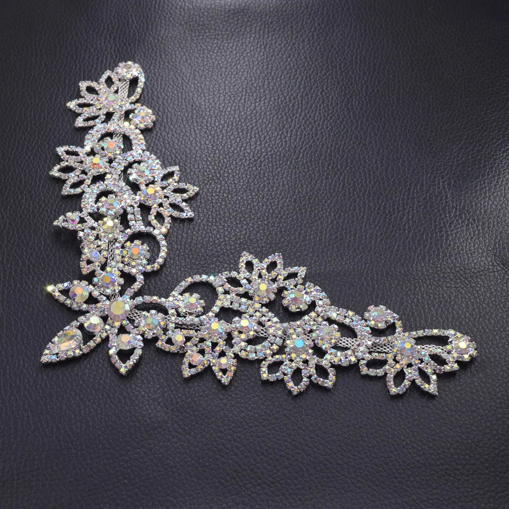 Оптовая продажа 10 шт./лот аппликация ручной работы со стразами и кристаллами V