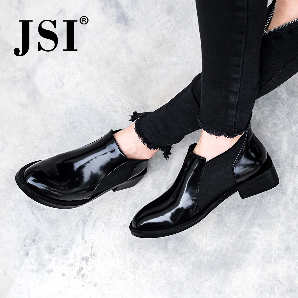 JSI/модные офисные женские туфли на плоской подошве с круглым носком; сезон весна-осень; слипоны на низком каблуке; классические женские туфли на плоской подошве в римском стиле; JO208