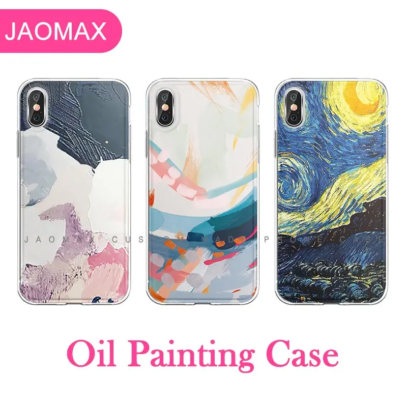 Jaomax Мягкий силиконовый чехол Ван Гог цветочный Звездная ночь Дизайн для телефона