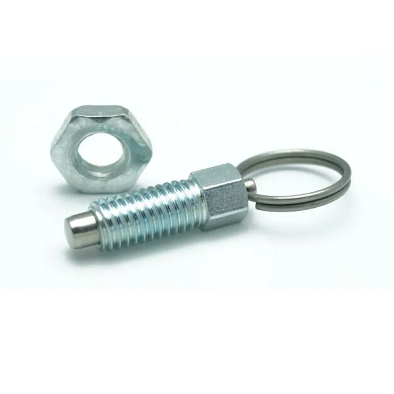 TF08011-M10 Stubby ручной выдвижной пружинный Плунжер с вытяжное кольцо. Поршень для индексации с вытяжное кольцо
