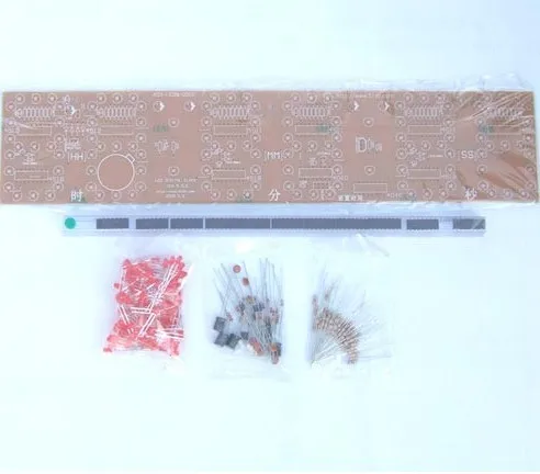 Большой экран цифровые часы электронные комплект печатной платы diy |