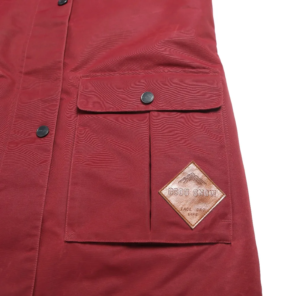 GSOU зимняя женская лыжная куртка водонепроницаемая для сноуборда плюс размер