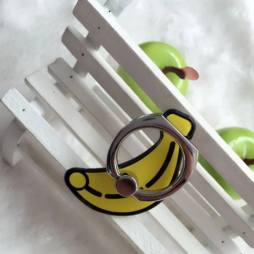 banana Универсальный палец кольцо смартфон мобильный телефон ручной пентаграмма настольная подставка для iPhone 6 Xiaomi mi8 держатель попсокет для телефона на телефон - Цвет: banana