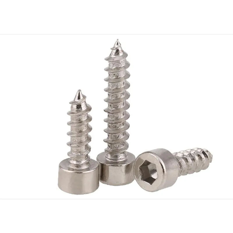 8 класс твердый никелированный шестигранный Самонарезающий винт с головкой