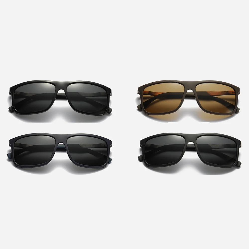 

Peekaboo TR90 polarized sunglasses men rectangular 2019 matte black male sun glasses for men polarized uv400 brown