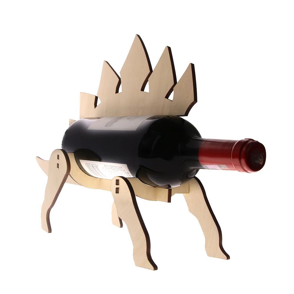 1 шт. держатель для бутылки вина Stegosaurus деревянная Винная стойка с динозавром
