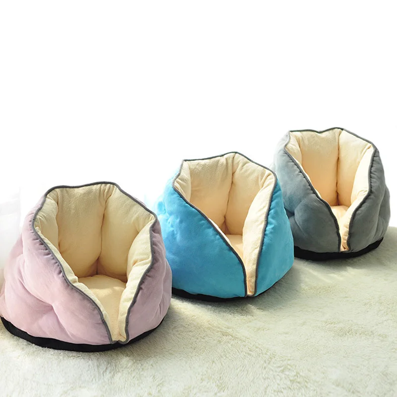 Теплая кровать для собак кошек гнездо диваны домашних животных дом круглая будка