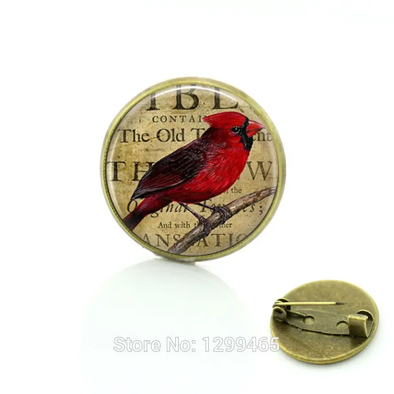 2017 ограниченная стеклянная брошь заколка Cardinal Bird Ewelry Рождественский подарок