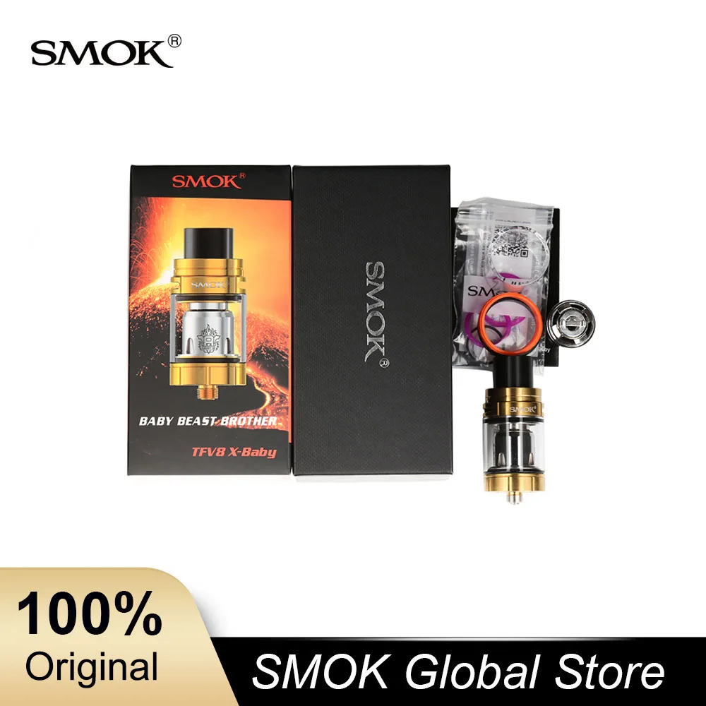 Smok TFV8 X Baby Tank Регулируемый воздушный поток Топ наполнение электронная сигарета