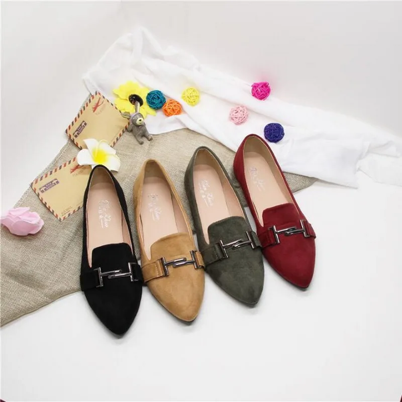 Лоферы женские без шнуровки балетки плоская подошва заостренный носок