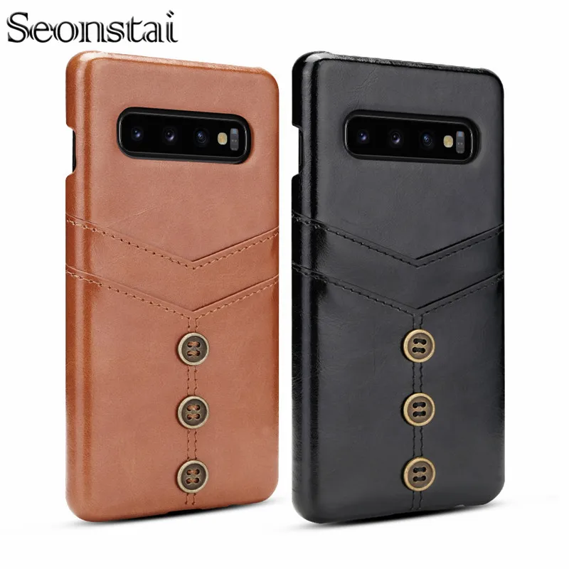 Чехол из натуральной кожи для Samsung Galaxy Note 9 S10e S10Plus Ретро винтажный кошелек с