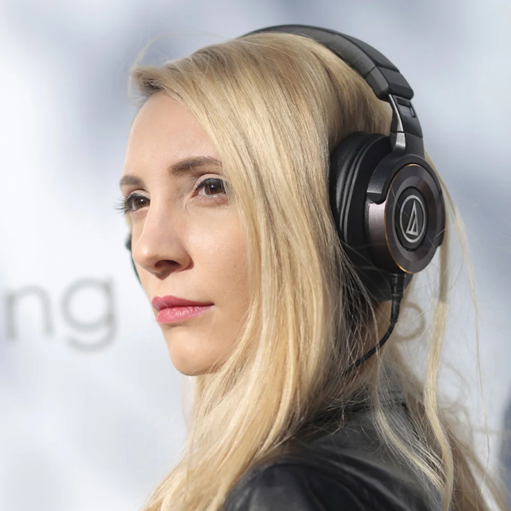 Audio-Technica ATH-WS1100iS портативные hifi Наушники Накладные наушники 3,5 мм проводные наушники для смартфонов с микрофоном