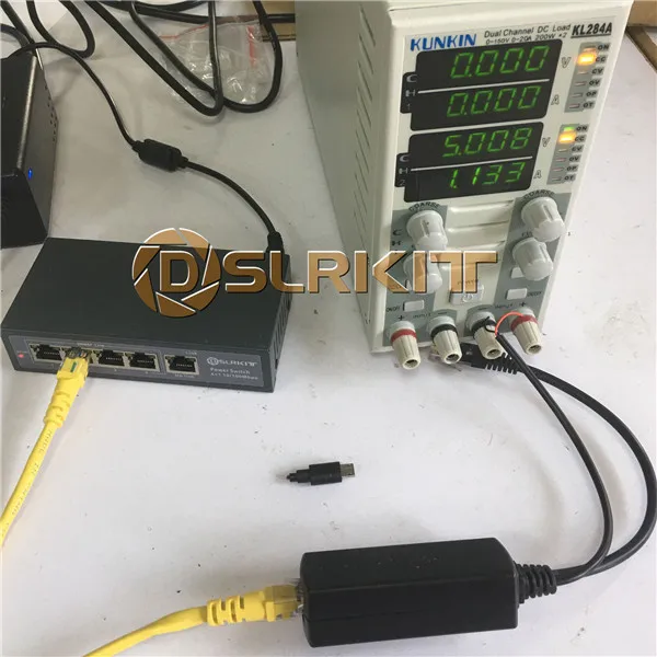 Активный сплиттер POE Micro USB питание по Ethernet 48V до 5V 2.4A для Raspberry Pi