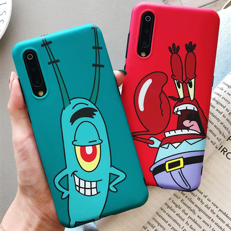 Чехол для Xiaomi mi9 милый мягкий чехол задней панели телефона Mr.Krabs mi 8 8se mi9se 6X Redmi note 5