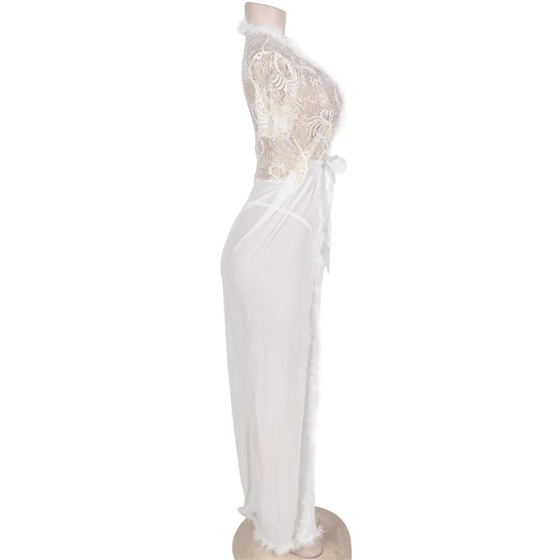 Comeondear, сексуальное женское белье, Vestido Branco, халат, пижама для женщин, RB80068, модный Gecelik, длинный гламурный ночной халат для женщин