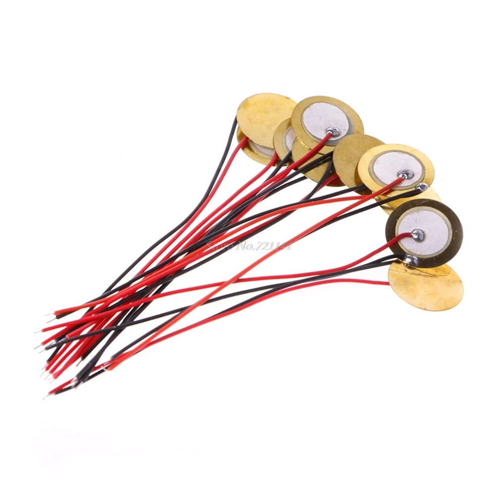 10 шт. пьезоэлектрическая пьезокерамическая пластина диаметром 15 мм для звукового динамика